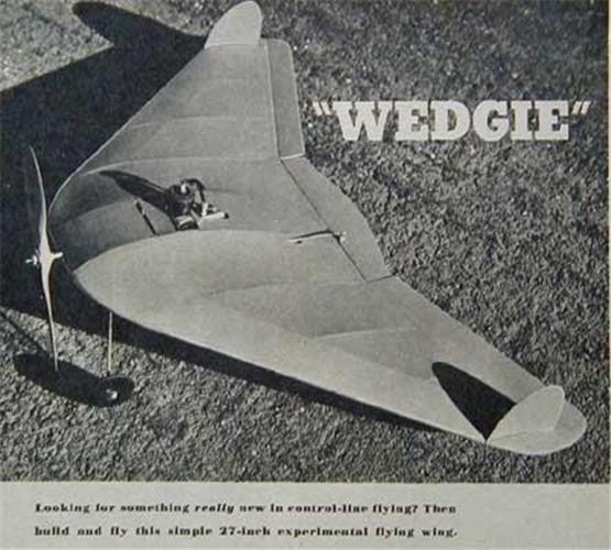 27" Flying Wing Plane 1947 How-To build PLANS AW-52 Jet Wing