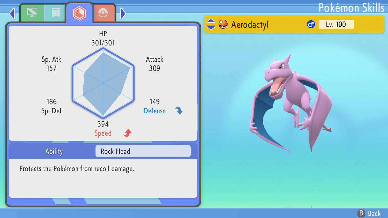 Pokemon Brilliant Diamond Shining Pearl BDSP - Shiny 6IV Max EV Aerodactyl
