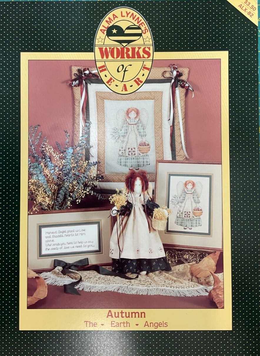 ALMA LYNNE'S WORKS OF HEART #ALX-82-AUTUMN-THE EARTH ANGELS COUNTED CROSS STITCH
