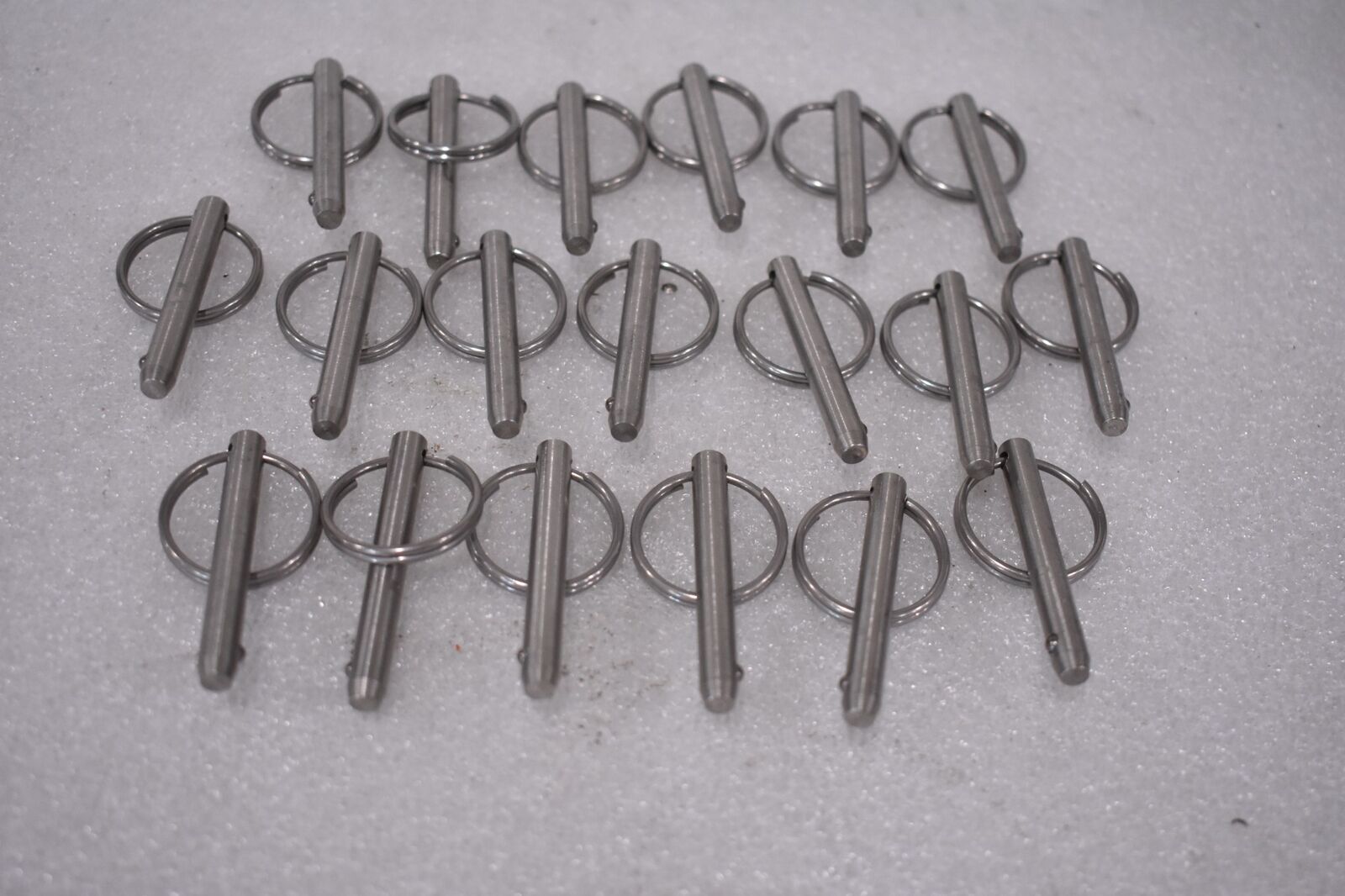 UNBRANDED 1/4"x2-1/8" COTTERLESS RING PIN STEEL BALL DETENT LOCK (LOT OF 19)