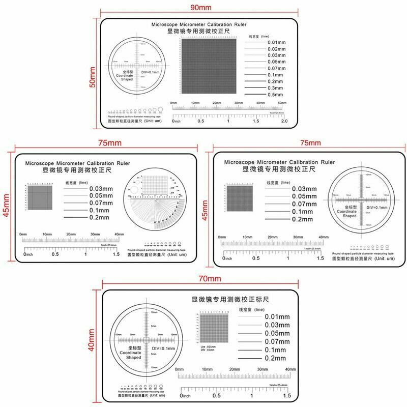 Microscope Micrometer Calibrator Ruler High Precision Film Point Gauge Ruler