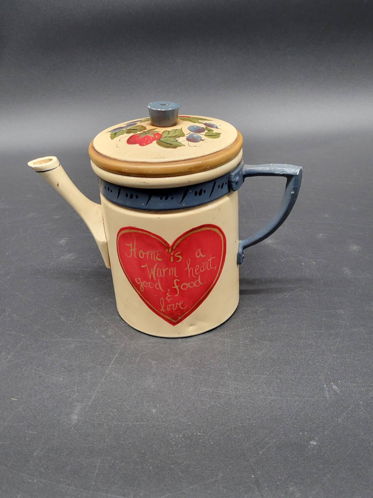 Vintage, Decorative Aluminum Stovetop Tea / Coffee Pot Made In Italy  MCM
