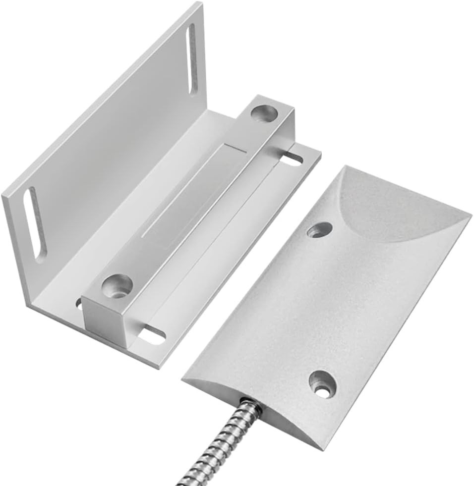 Magnetic Switch Alarm Sensor for Overhead Garage Door with L Bracket