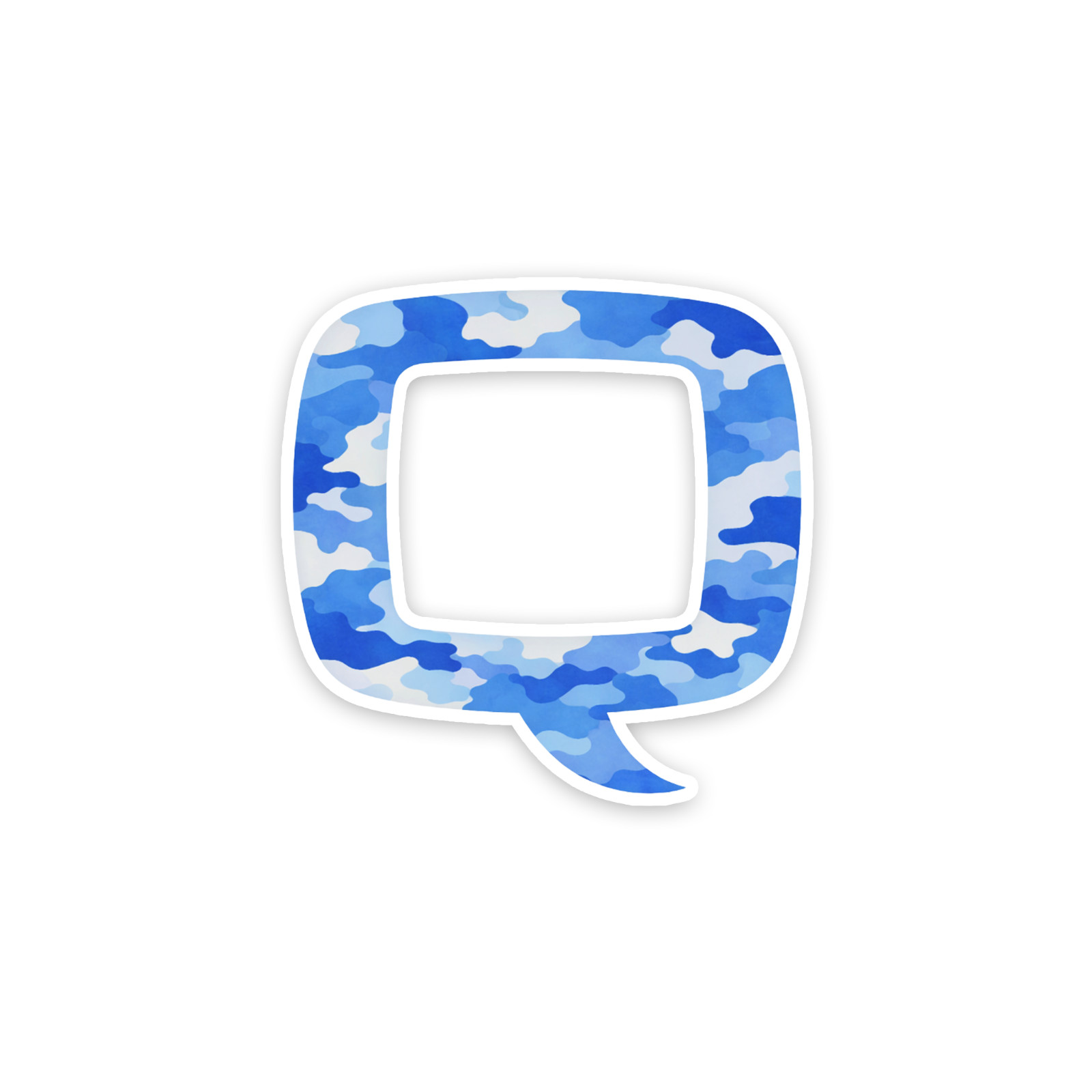 Q Logo Camo 4 inch Sticker Gun Vinyl Decal Waterproof Outdoor Safe
