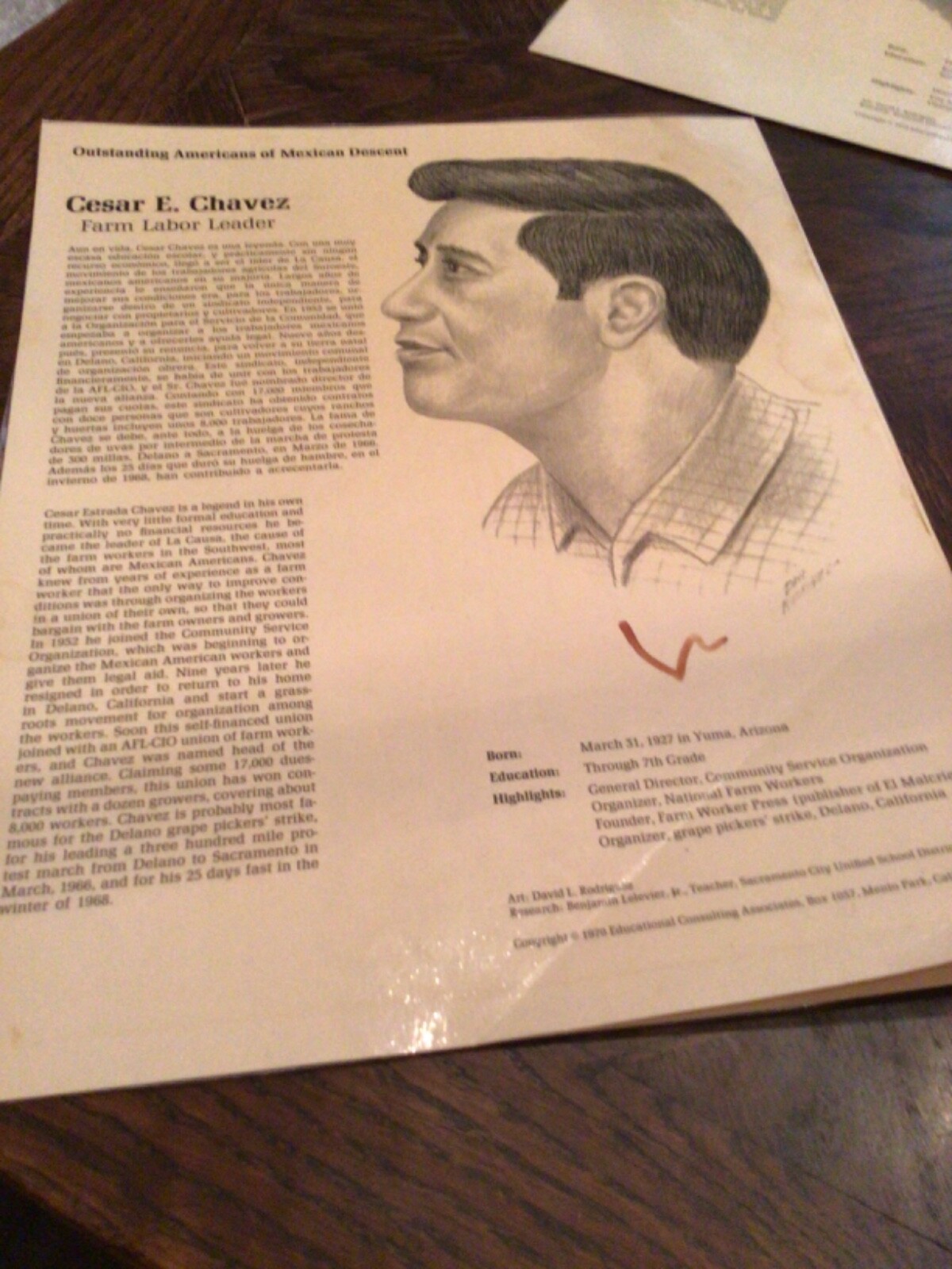 OUTSTANDING Americans of Mexican Descent Laminated Posters