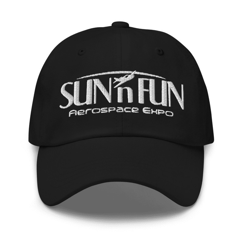 Sun N Fun Logo Inspired Embroidered Black Color Classic Dad Hat