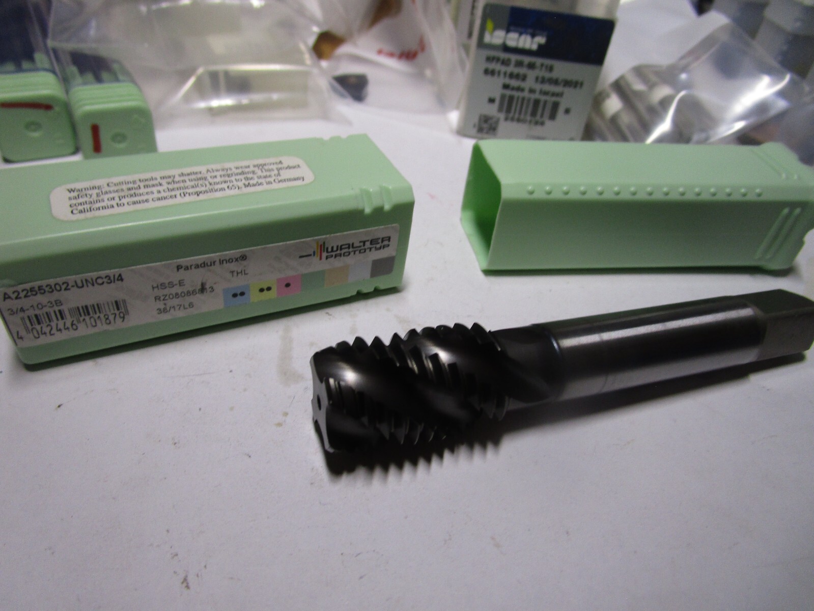 Walter A2255302-UNC3/4 HSS-Co Spiral Flute Machine Tap Paradur® INOX THL