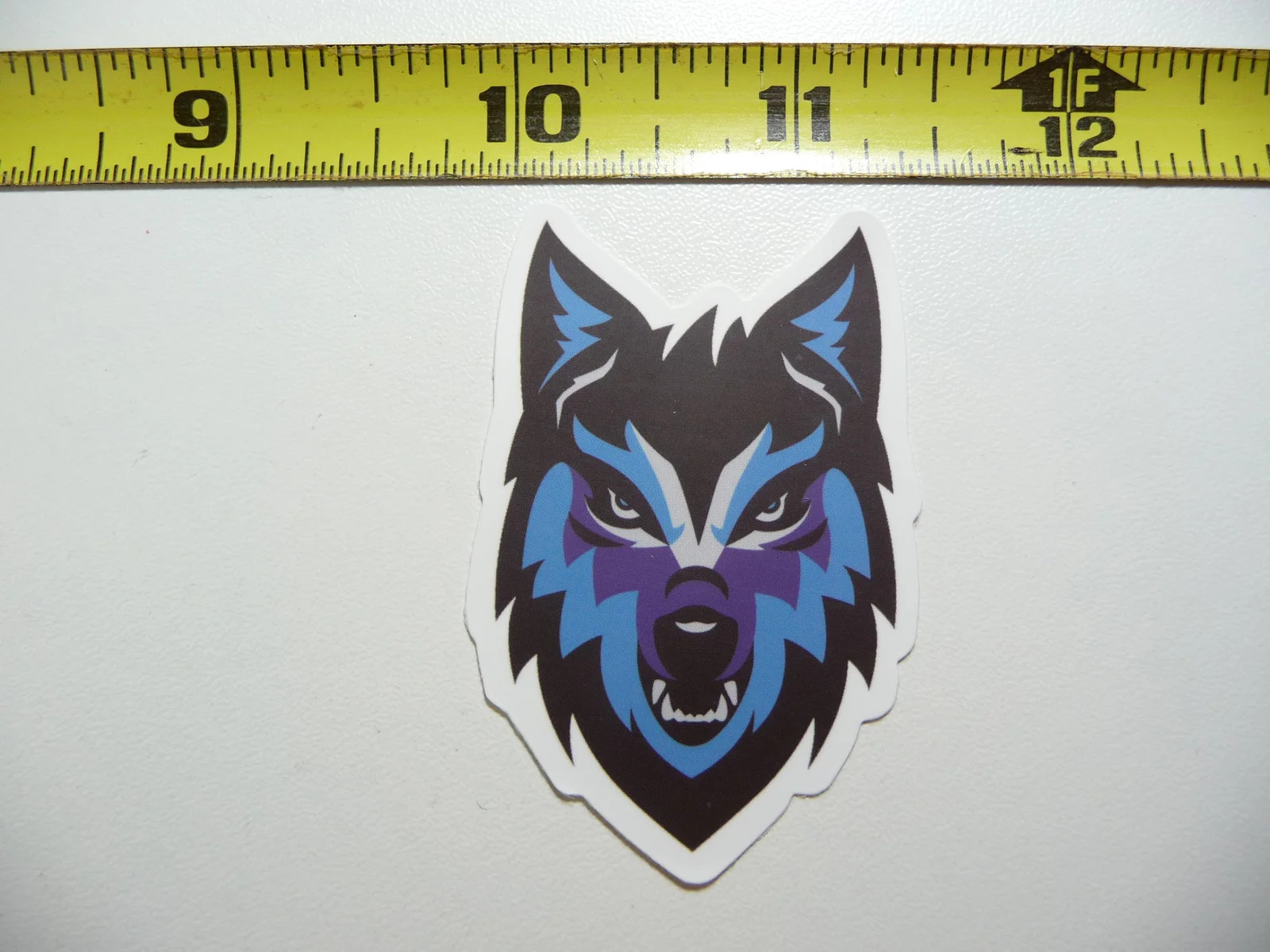 SNARLING CARTOON WOLF SMALL STICKER DECAL DOG WILD ANIMAL FUNNY