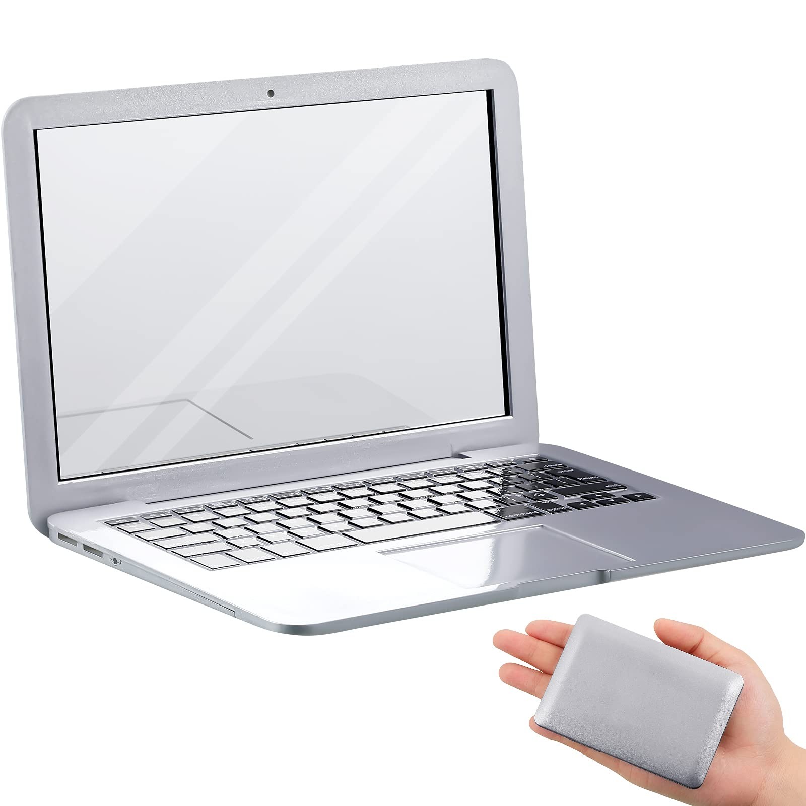 Jetec Mini Cat Laptop Toy Pocket Mirror 3.7 2.5"L x 3.7"W, Silver