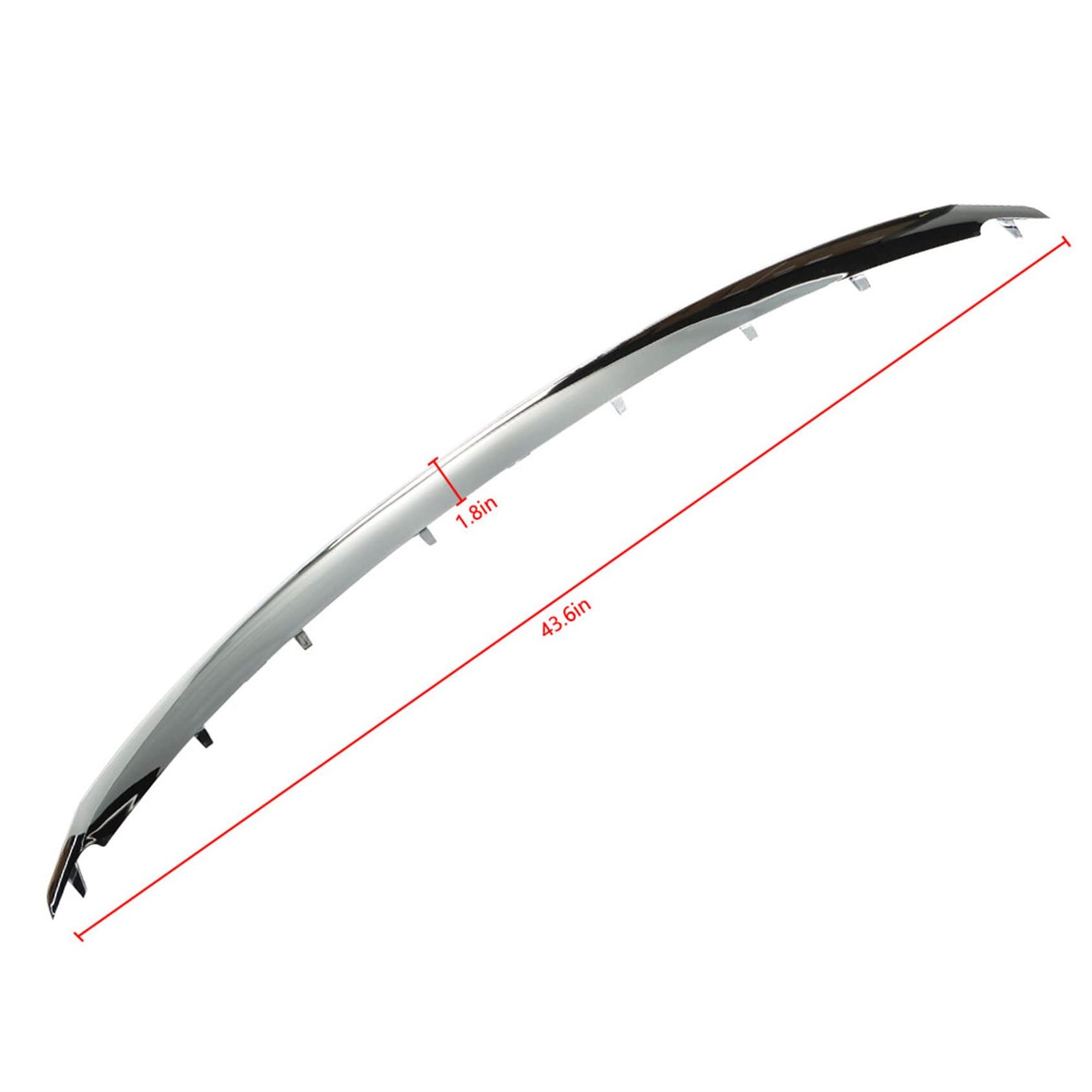 ANTUKO Grille Upper Molding Trim Strip Replacement for Upper, Chrome