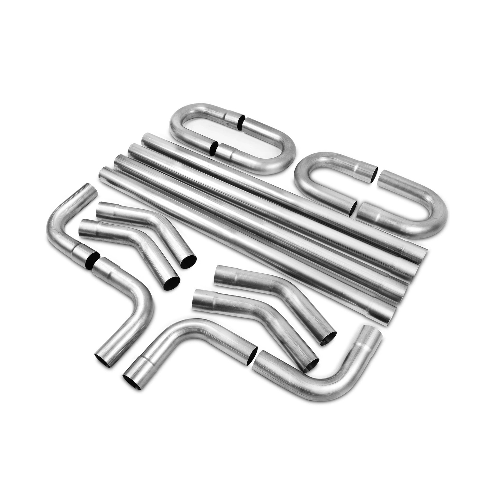 2'' Custom Exhaust Kit Universal Mild Steel 16 Gauge Tubing Mandrel Bend Pipe...