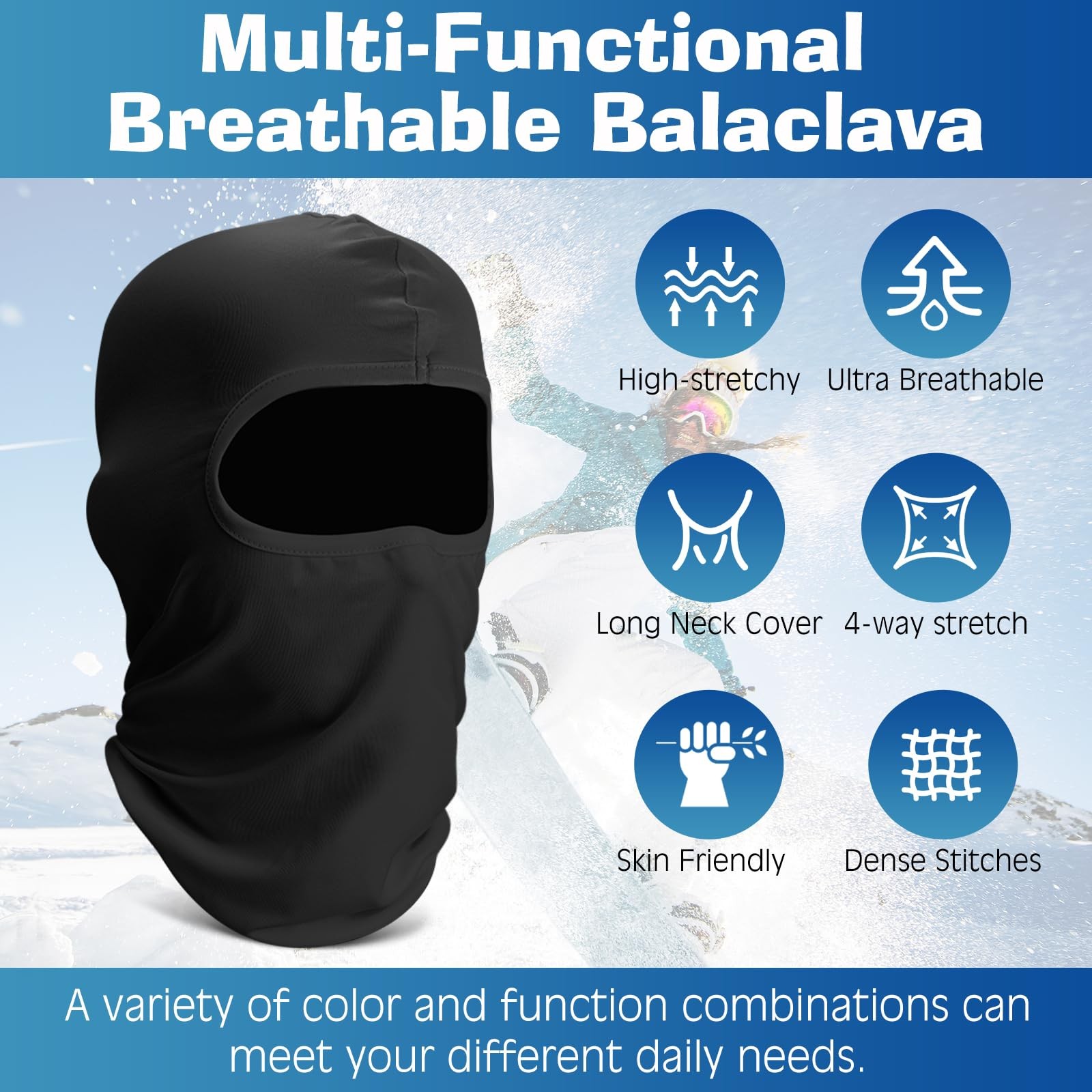 Mascaras para el sol UV 6 pzs mascara Sun pasamontañas pasamontana cubre cara 6p