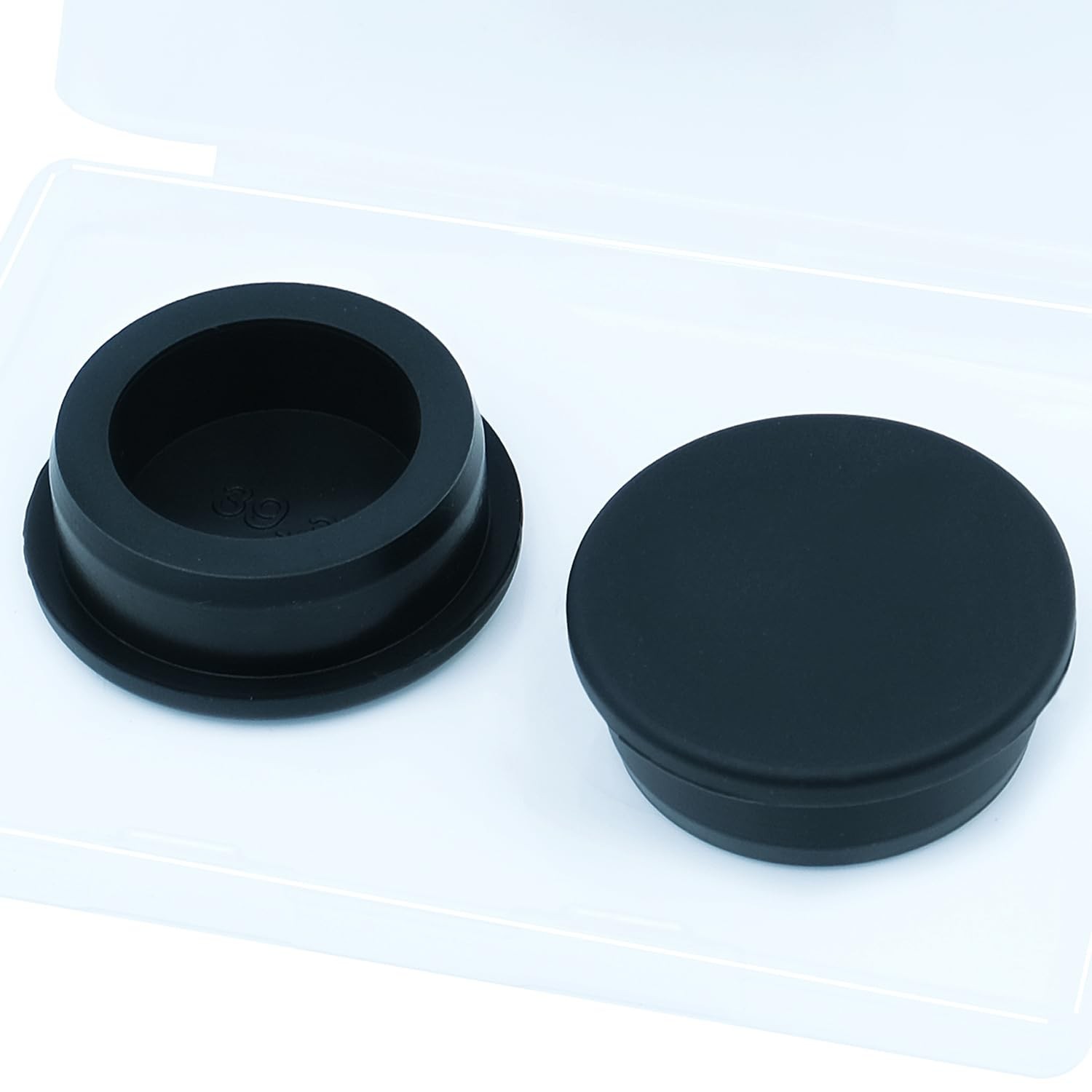 2PCS 2inch / 51.3mm Black Hole Plugs Silicone Rubber Plugs for Round Holes, R...