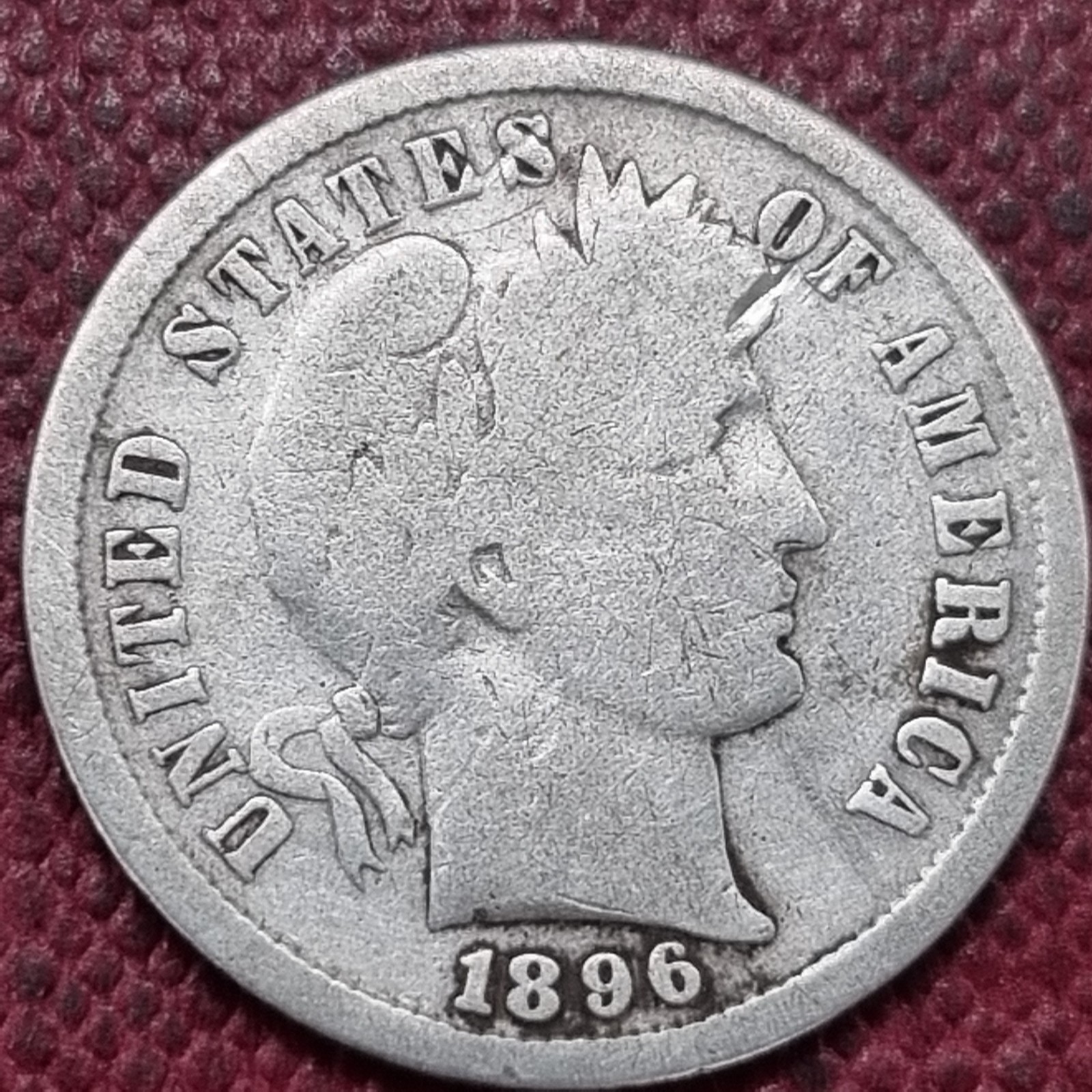 1896 S Barber Dime 10c Better Grade RARE San Francisco  #99513