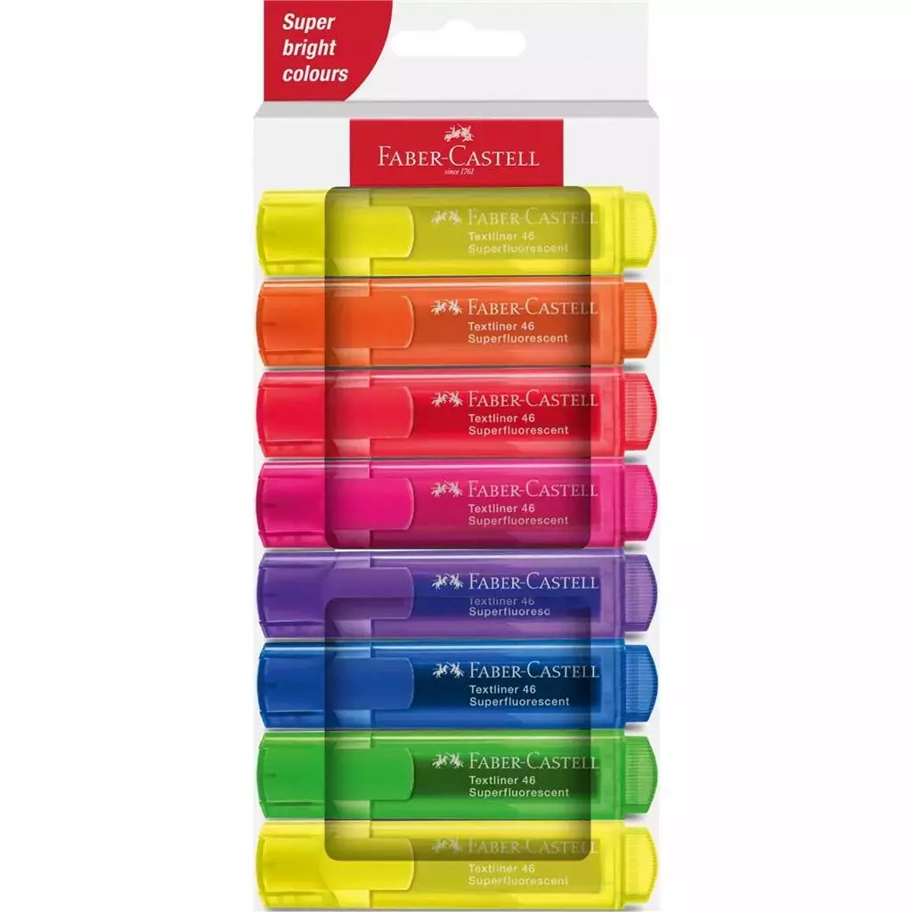 4005402546480 Zakreślacz neonowy 8 kolorów FABER CASTELL Faber Castell