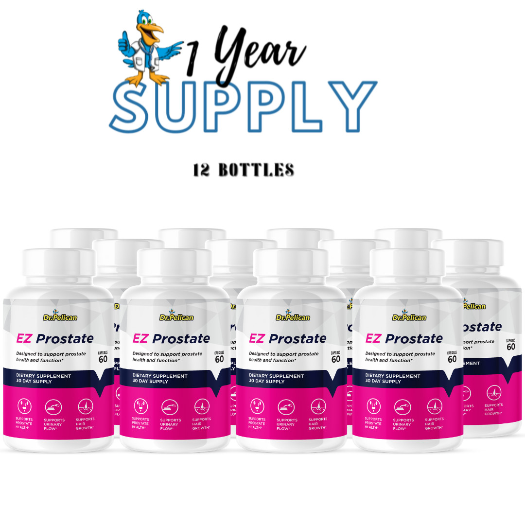 EZ Prostate - Support Supplement for Men - Urinary & Bladder Health-12 Bottles