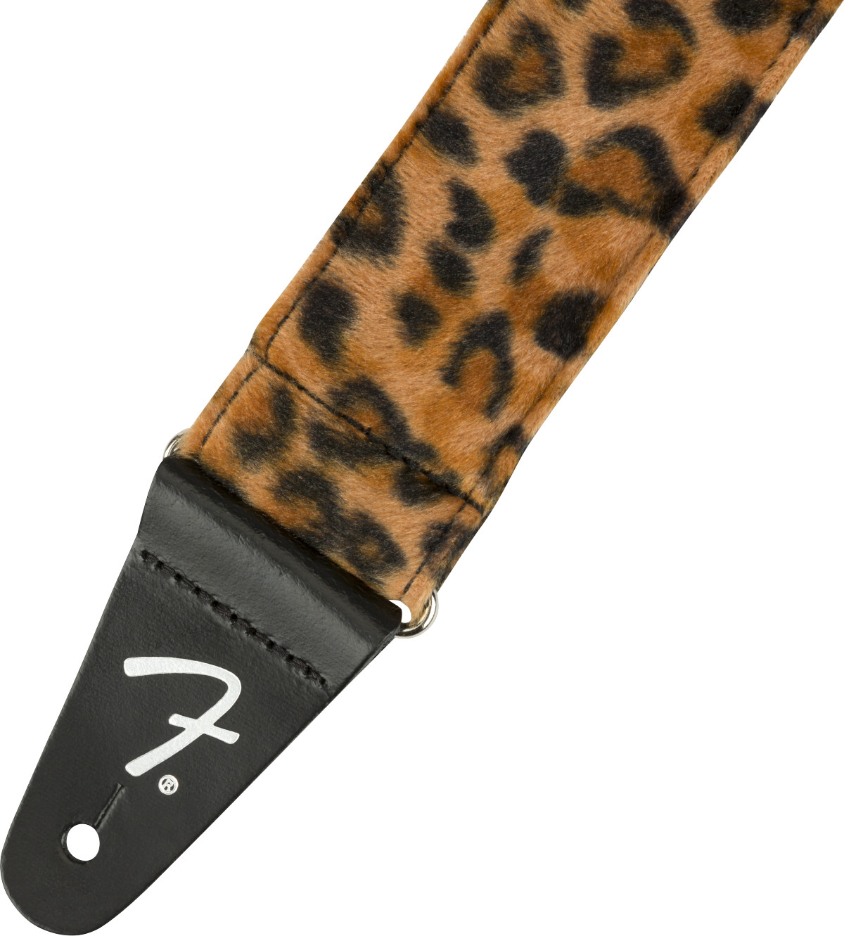 Fender Faux Fur Wild Leopard Print Guitar Strap, Adjustable, 2", 09990601053