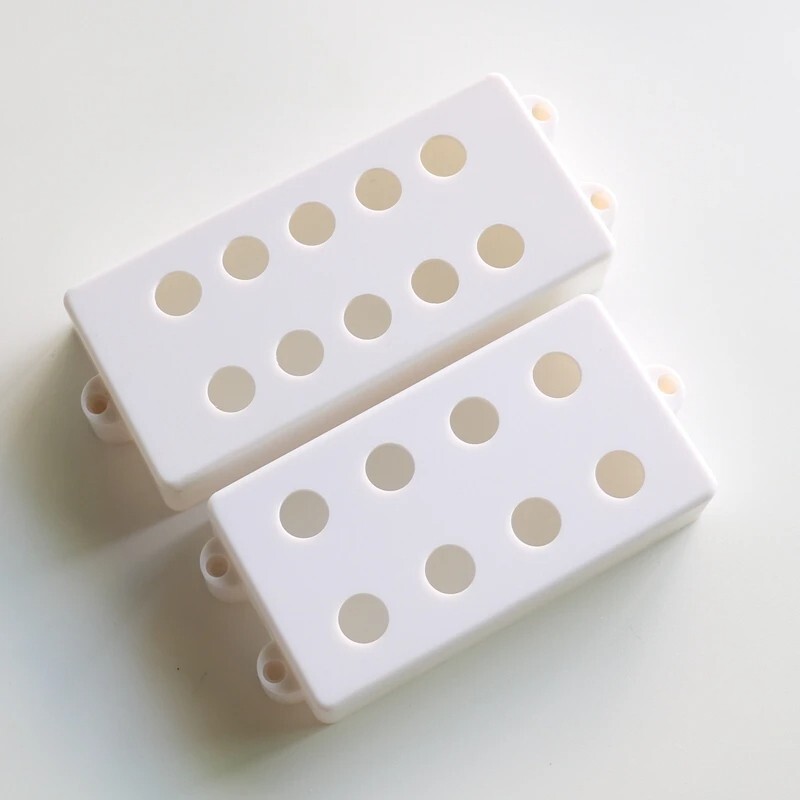 2pcs 4/5 String Electric Bass Pickup Covers in White Fit MusicMan Bass