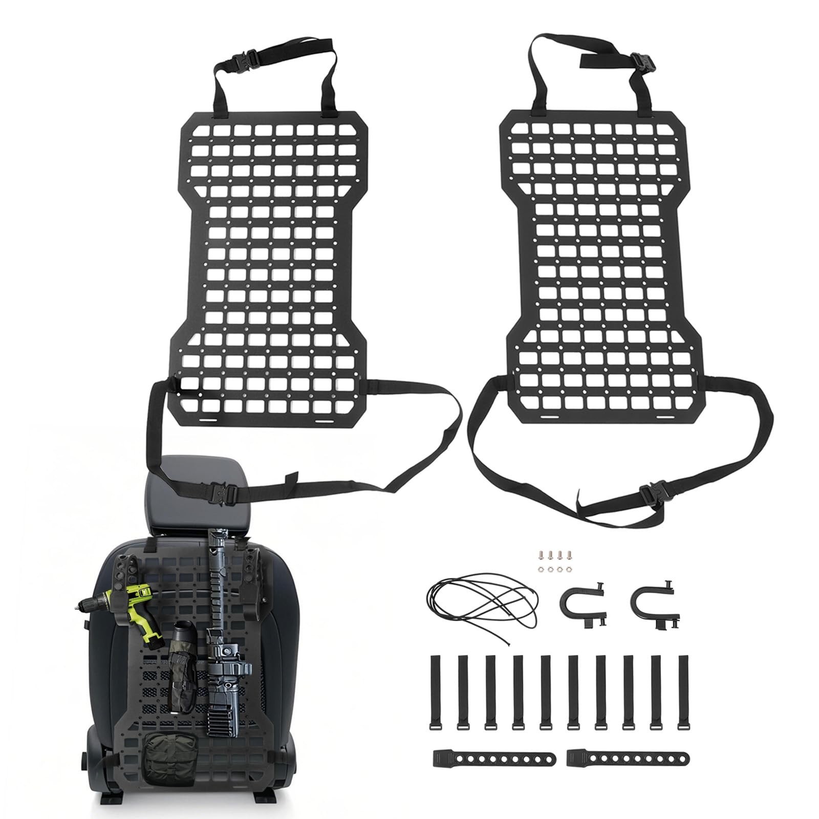 2Pcs Tactical Rigid Molle Insert Panel Heavy-Duty Aluminium Alloy | Steel Mod...