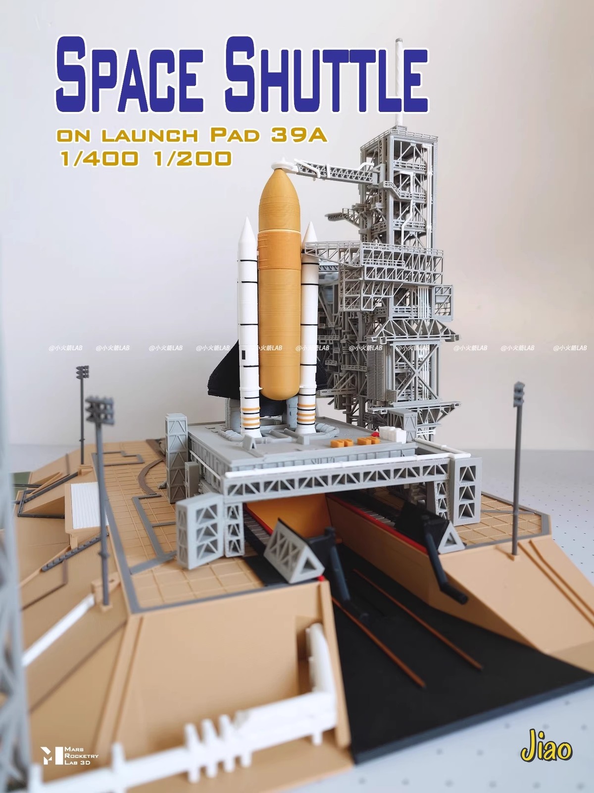 1/400 39A Space Shuttle Launch Site 3D Printed Painted Model