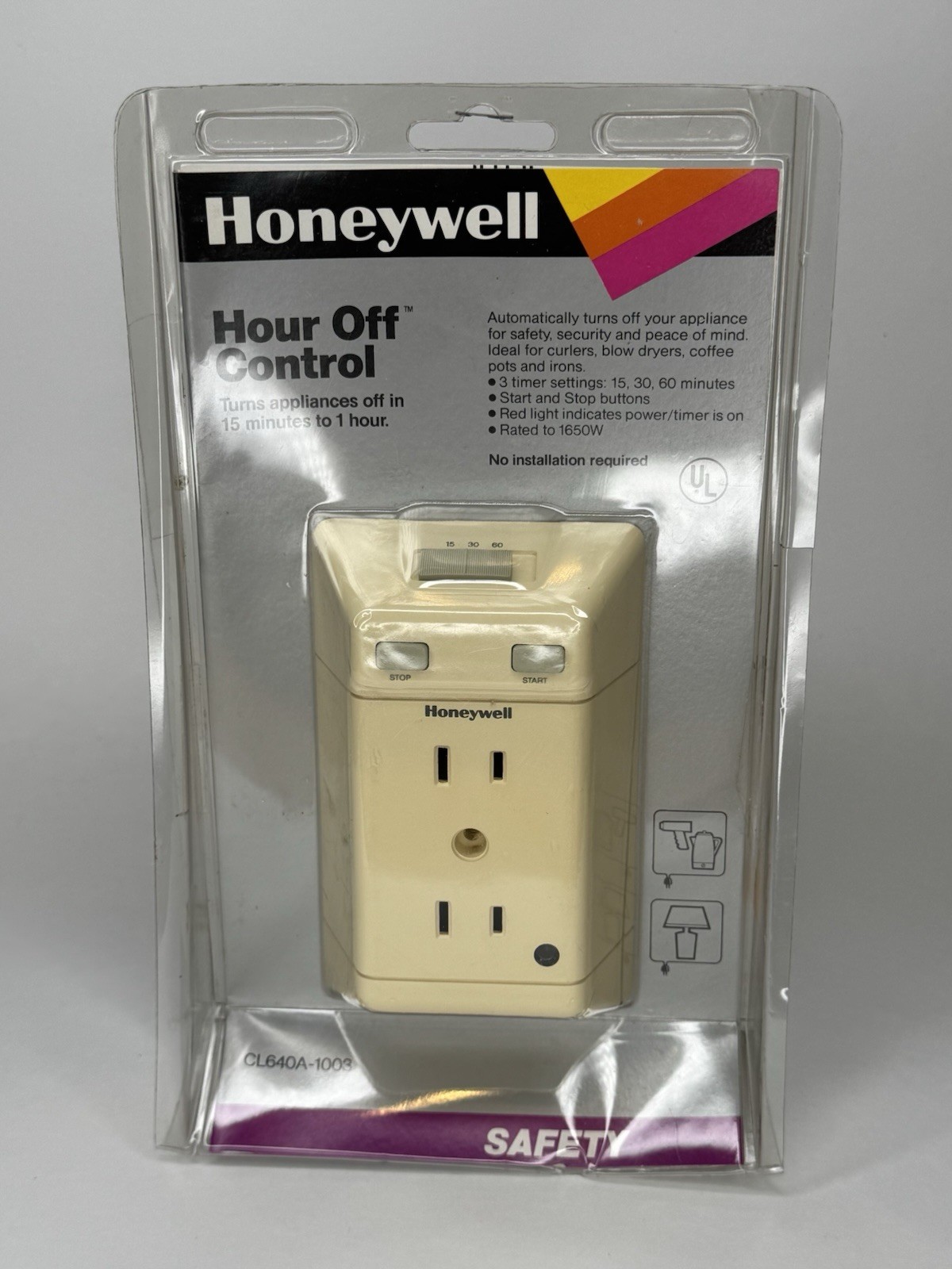 Honeywell Hour Off Control NEW #CL640A-1003 Turns Off Appliance 15 min - 1 Hour