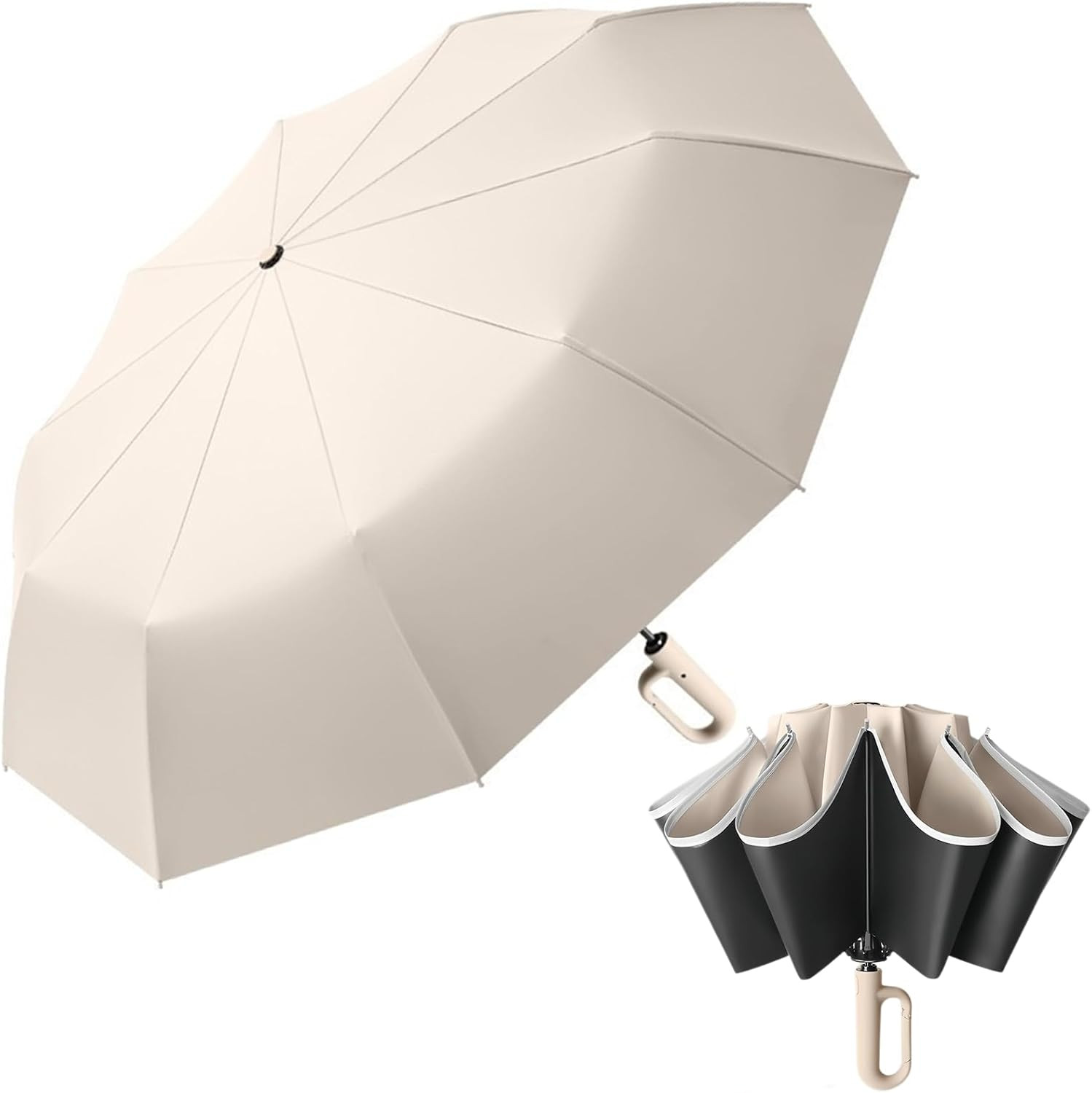Compact Mini Travel Umbrella Automatic Open Close UPF50+ UV Rain Folding