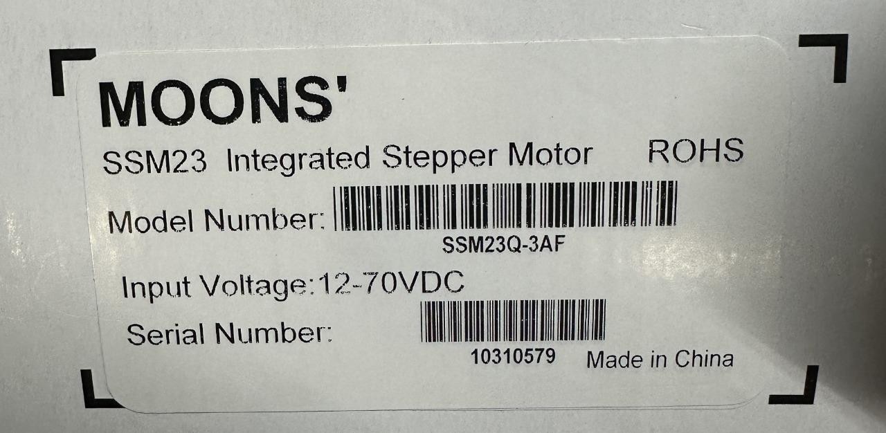 Moons SSM23Q-3AF Integrated Stepper Motor 12-70VDC