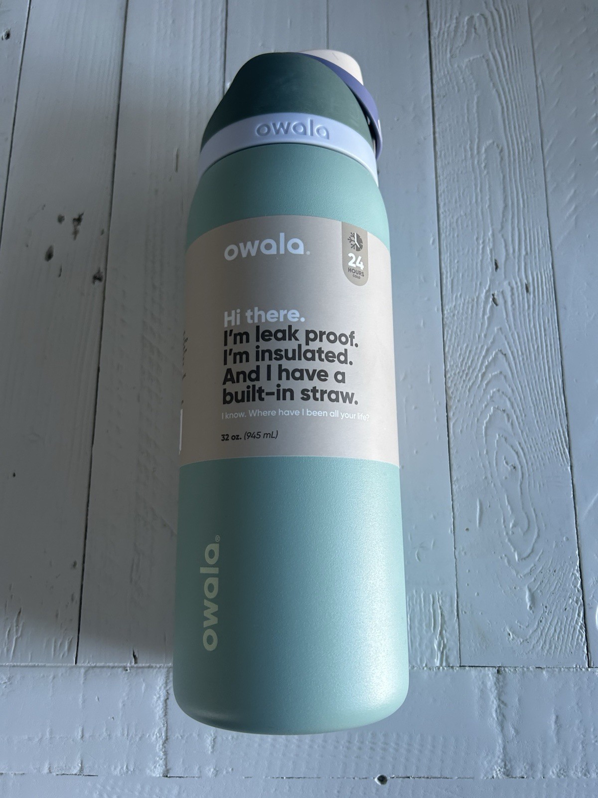 Owala Stainless Steel Water Bottle 32oz FreeSip, Misty Meadow Easy Clean New