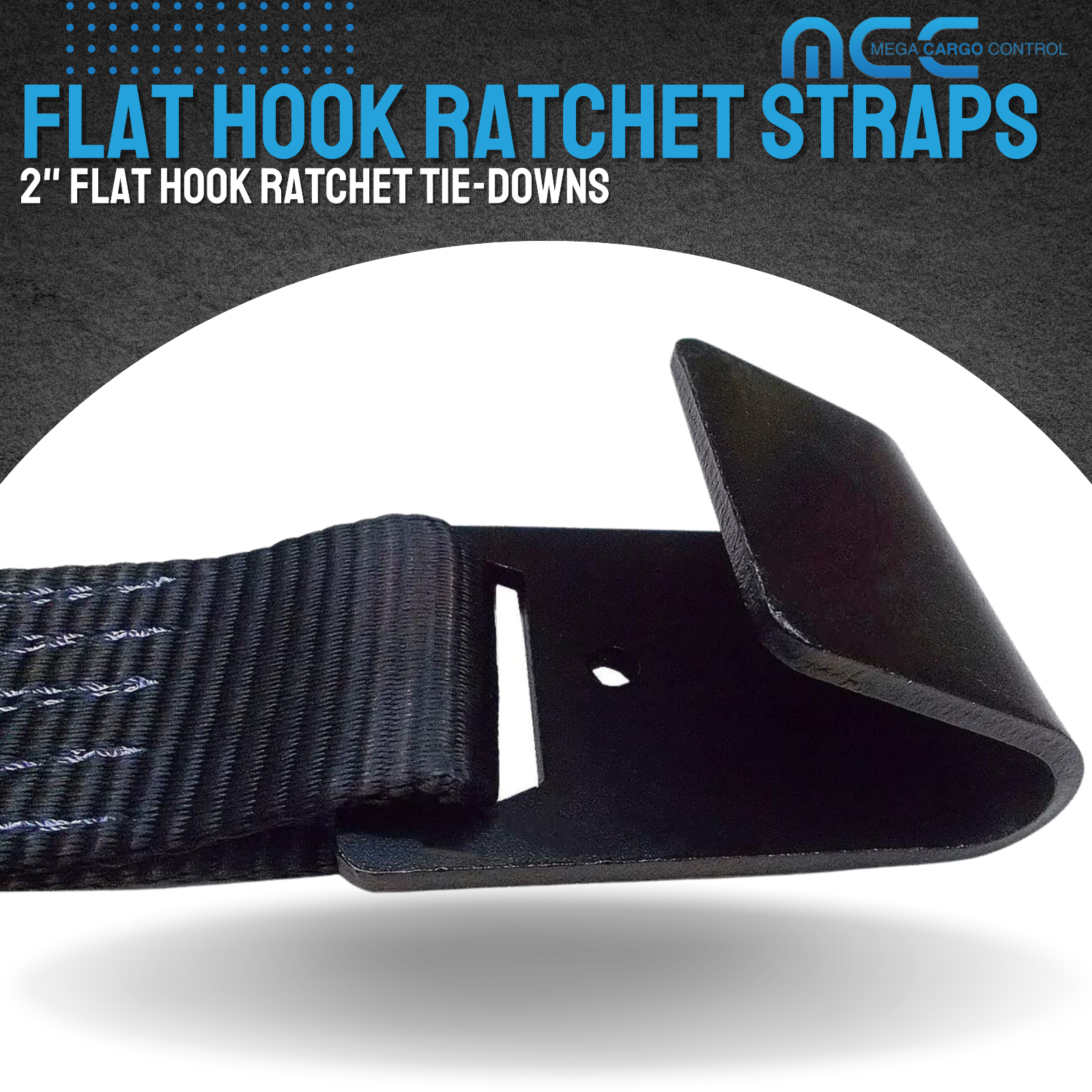 2 Pack 2" x 30' Ratchet Strap w/Flat Hook Flatbed Truck Trailer Farming Tie Down