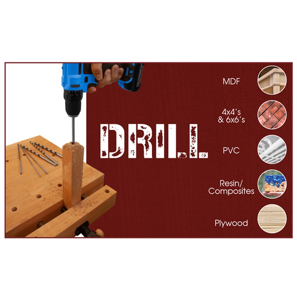 Fulton 916 7 PIECE X-LONG BRAD POINT SET 12"
