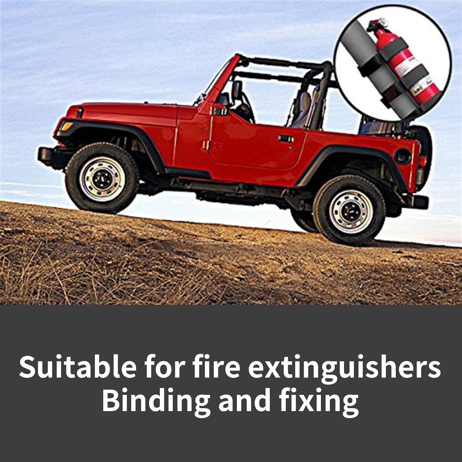 Red Adjustable Fire Extinguisher Holder Fixed Fire Extinguisher Belt Mount