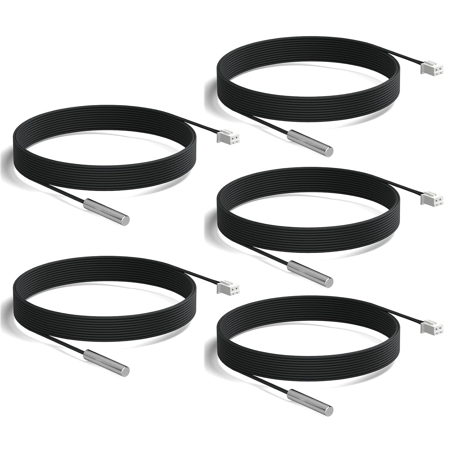 Versatile 5Pcs 10k Temperature Sensor Probes, 3M Length for Home Applications