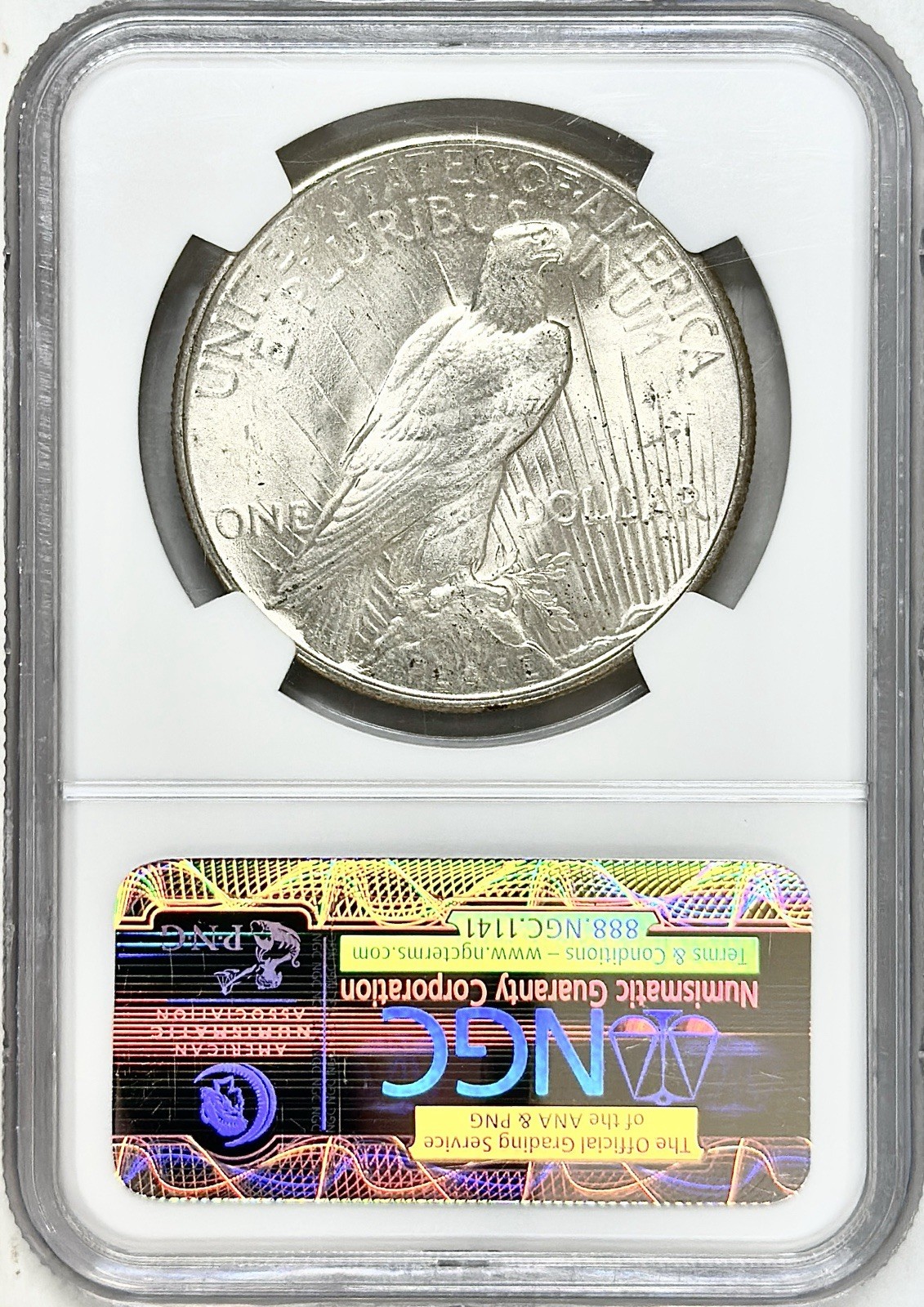 1935 PEACE SILVER DOLLAR NGC MS65