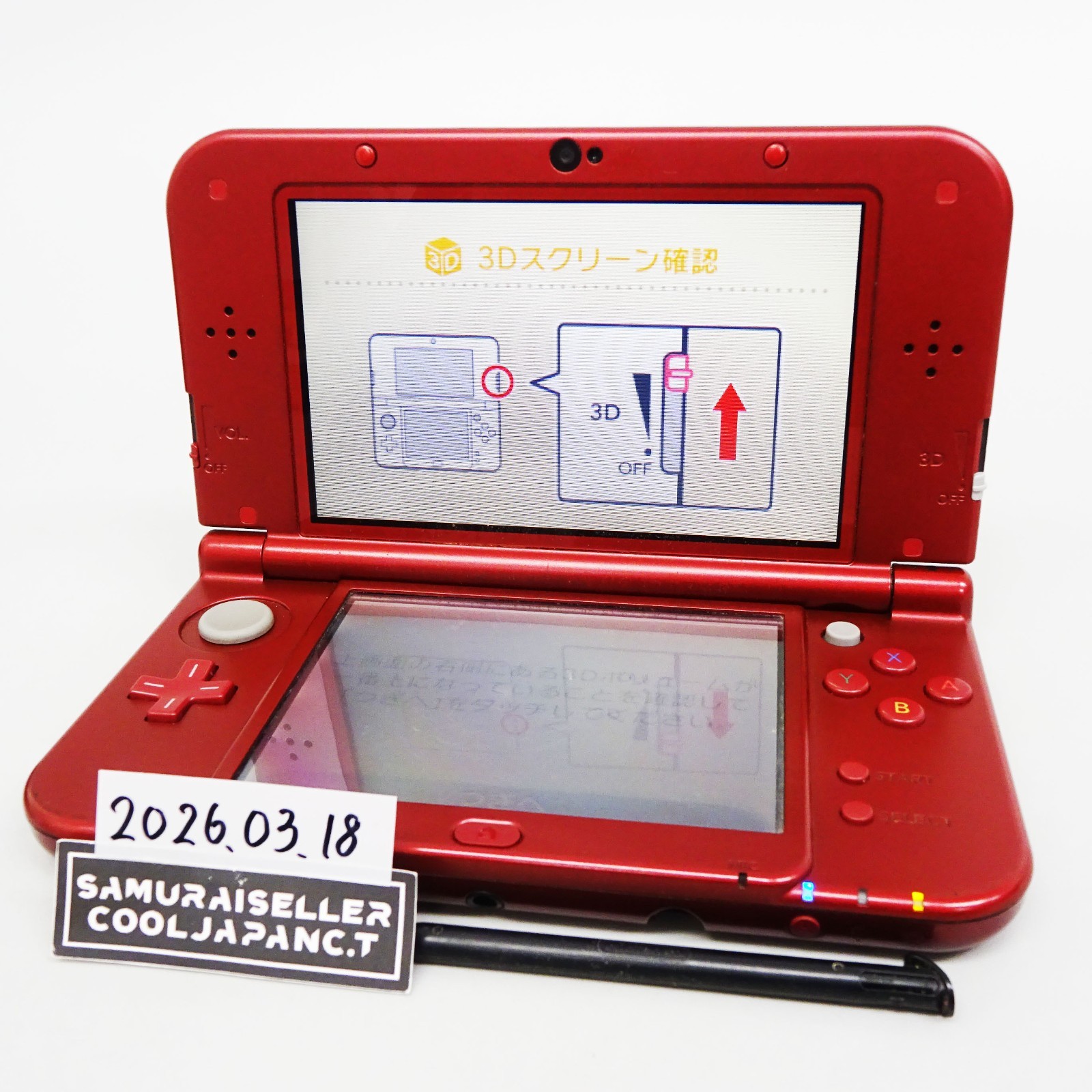 New Nintendo 3DS LL XL Metallic Red Console Handheld System Japan Tested
