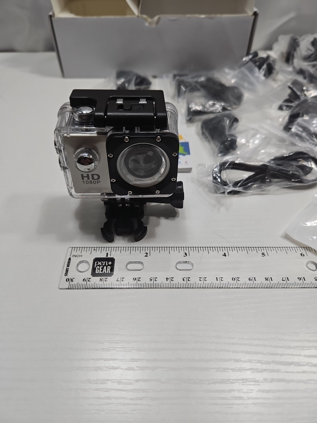 DBPOWER Waterproof Action Camera 12MP 1080P HD w/2 Batteries & Accessories New
