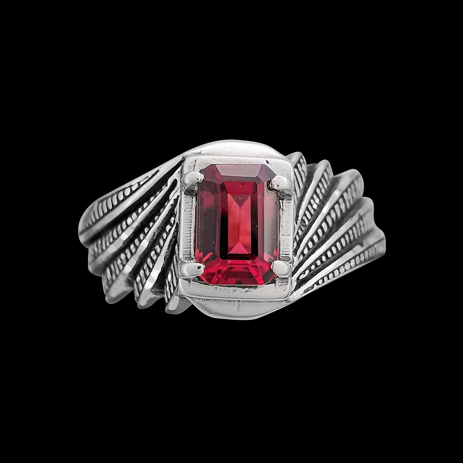 Captivating Rhodolite Engagement Ring • Sterling Silver • Garnet Gemstone