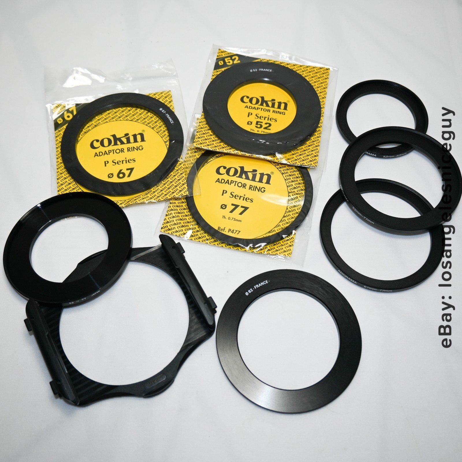 LOT of  9 Filter Holder/Adaptor Rings: Adorama + Cokin P Series