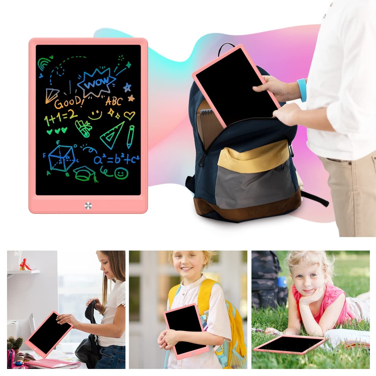LCD Writing Tablet Doodle Board, Colorful Drawing Pad, Electronic Drawing Tab...