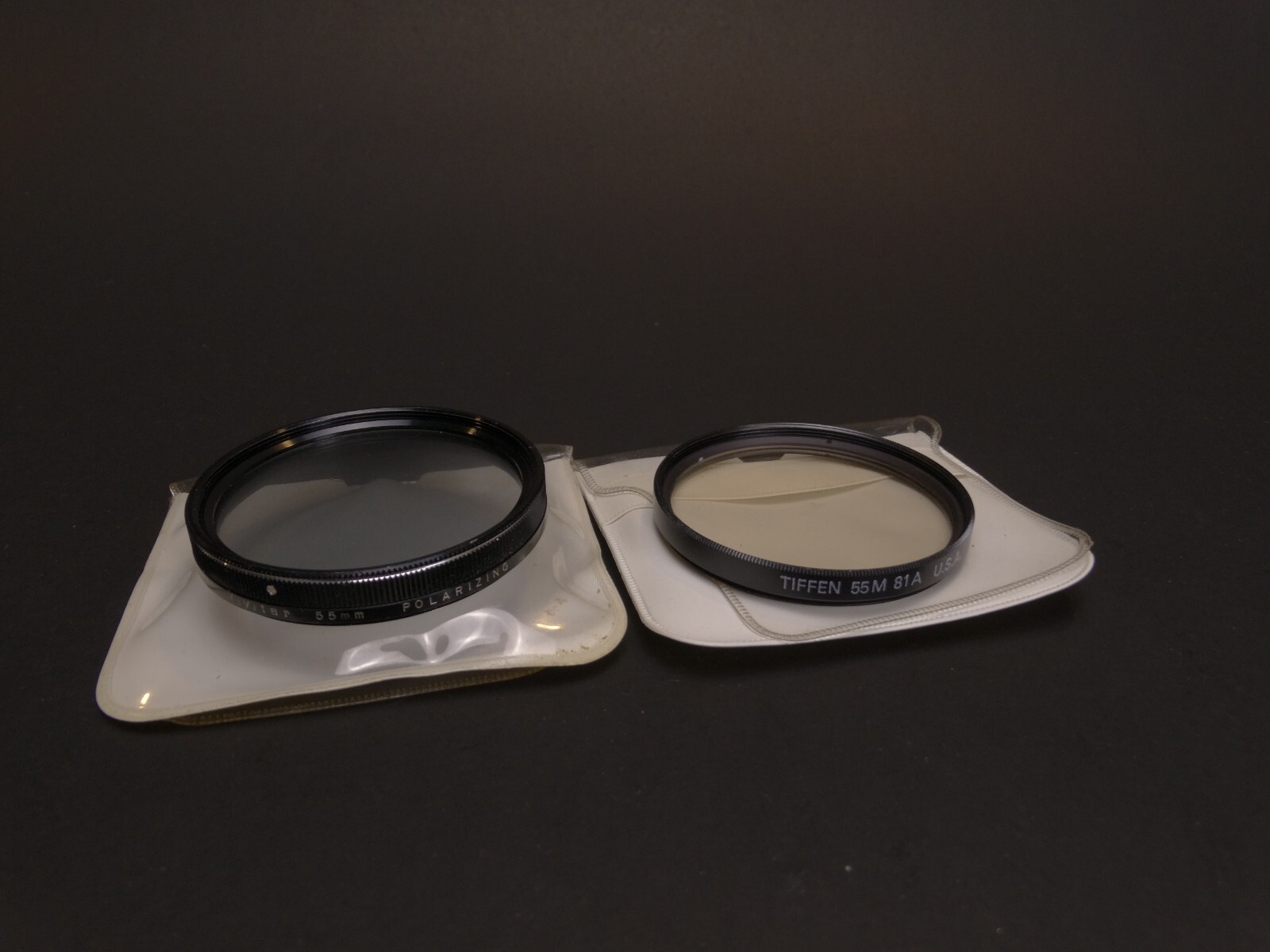 VIVITAR 55MM SLIM LINE POLARIZING & TIFFEN 81A