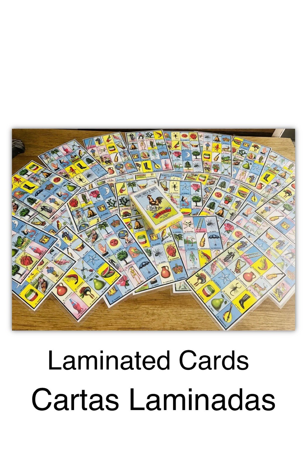 MEXICAN LOTERIA CARDS 100 Different BOARDS &Deck of cards 8 1/2 X 5 1/4 Inch Reg