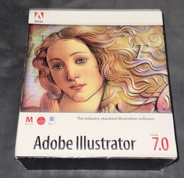 Vintage ADOBE ILLUSTRATOR 7.0 for Mac Full Version Never Used