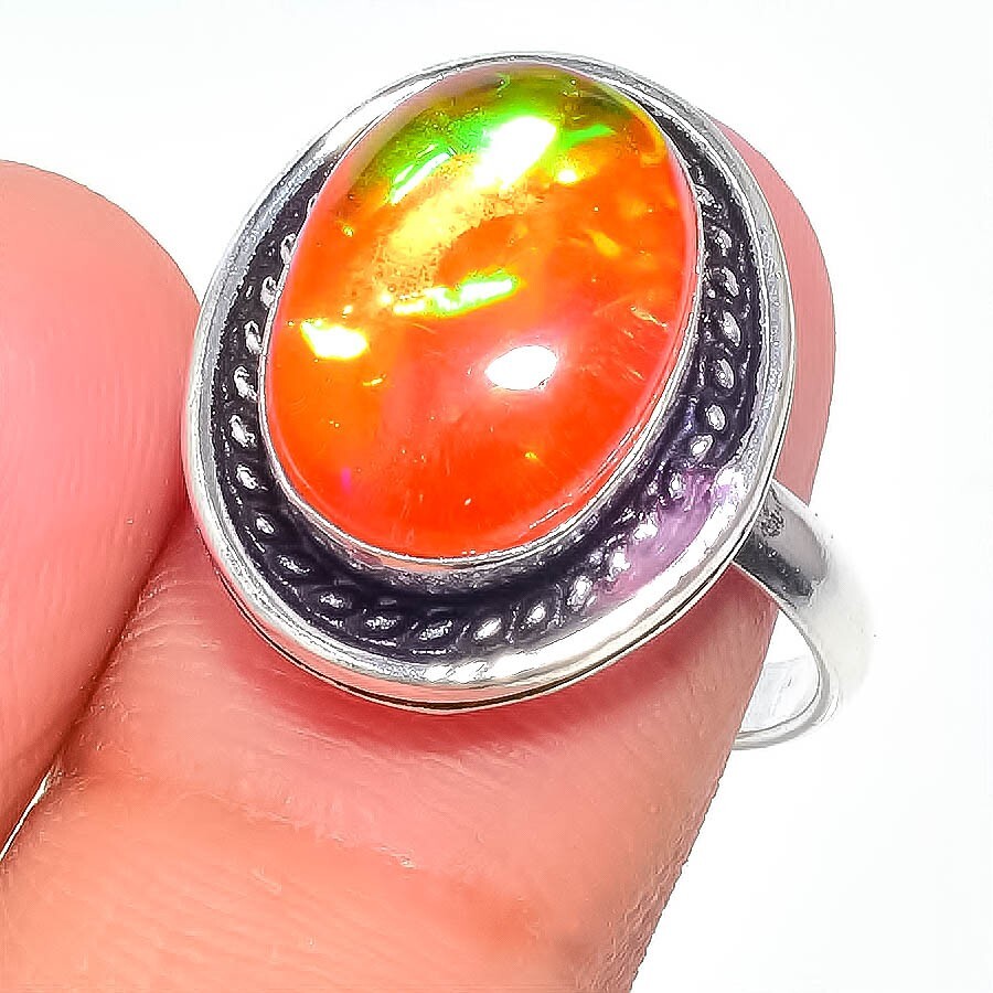 Triplet Opal Gemstone Handmade 925 Sterling Silver Jewelry Ring All Size (U.S.A)