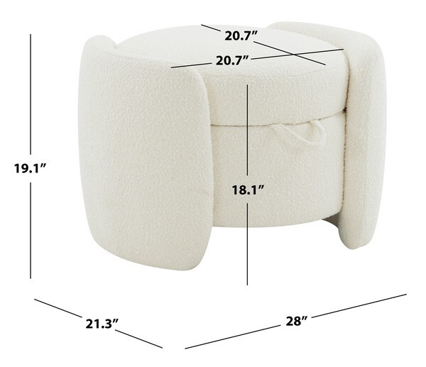 Safavieh DANIANNA BOUCLE OTTOMAN, Reduced Price 2172727649 SFV4804A