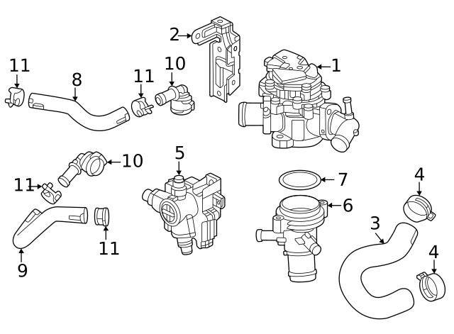 Genuine Honda Engine Coolant Pipe Clamp 91551-SD5-003
