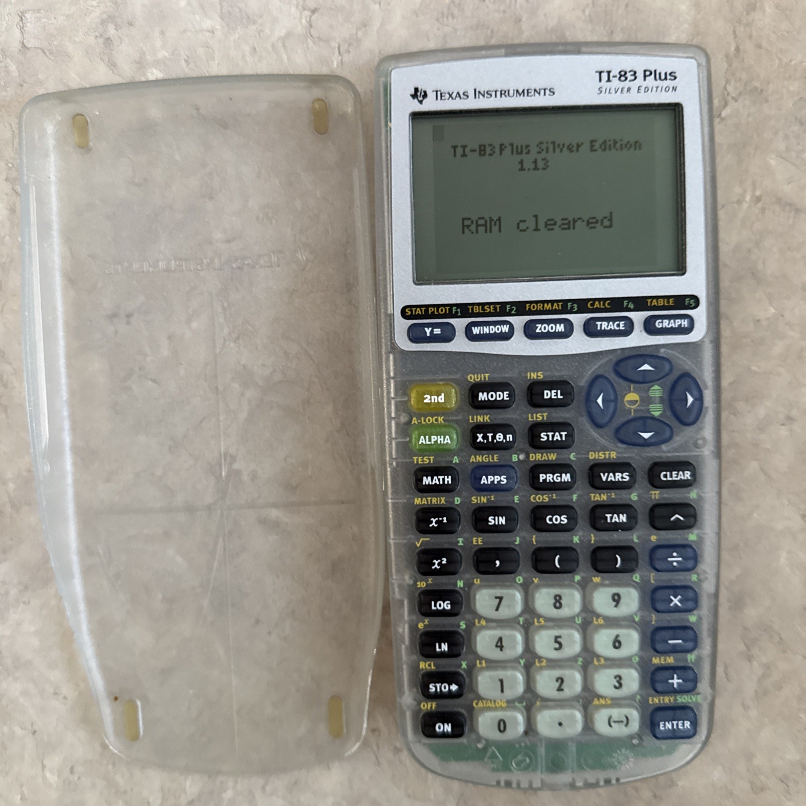Texas Instruments TI-83 Plus Silver Edition Clear Graphing TI83 Calculator