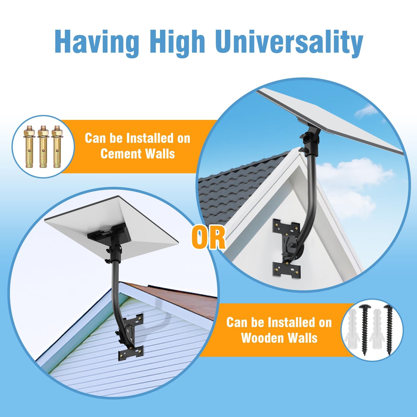Starlink Gen 3 Mount — Adjustable 180°-Degree Installation kit with Waterproo...