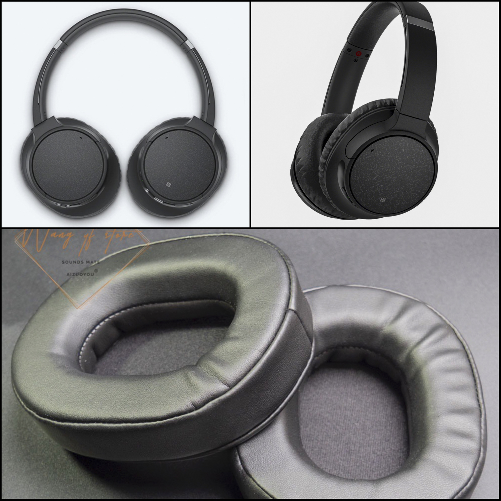 Velour Ear Pads Replacement Memory Cushion For Sony WH-CH700N Headphones