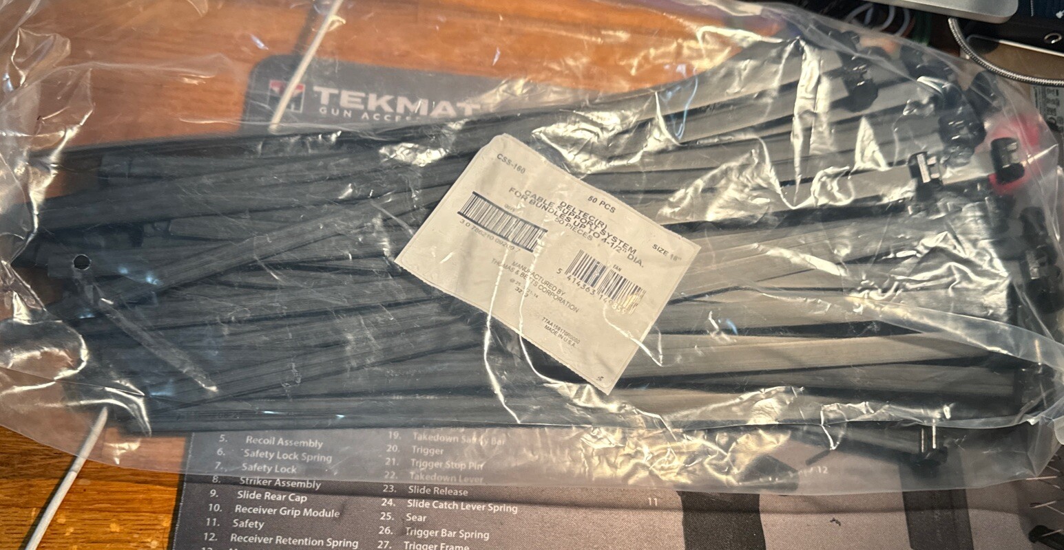 Bag of 50 - Thomas & Betts CSS-160 Deltec® Cable Support Strap Tie 16" x 0.5"
