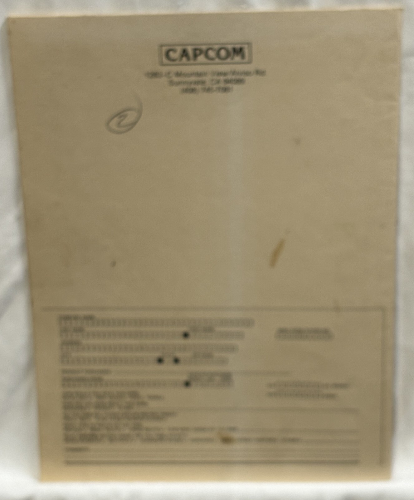 ORIGINAL-CAPCOM-BOWLING-INSTRUCTION MANUAL