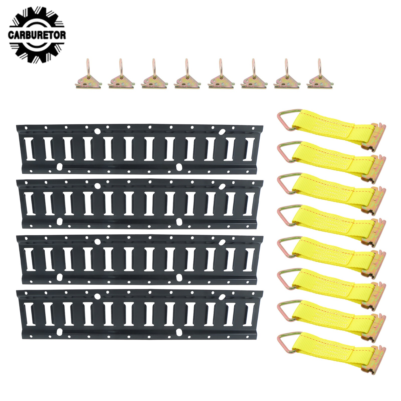 2 Feet Long E Track Rails Black Finish 20 Pack Fit For Cargo Management System